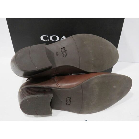 Authenticated Coach Dylan Horse And Carriage Leather Bootie‎ Woman's Size 8.5 - Picture 5 of 7